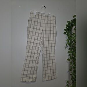 A New Day Plaid Pants in Cream and Black